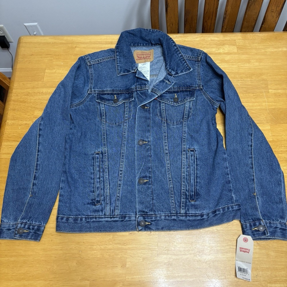 Levi's Jean Jacket Girls Youth 13-15 Size XL Denim Blue Cotton Button Up